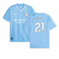 2023-2024 Man City Home Shirt (SILVA 21) - L