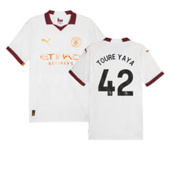 2023-2024 Man City Authentic Away Shirt (TOURE YAYA 42) - S