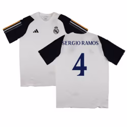 2023-2024 Real Madrid Core Tee (White) (Sergio Ramos 4) - M