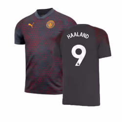 2023-2024 Man City Training Jersey (Strong Grey) (HAALAND 9) - S