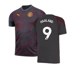 2023-2024 Man City Training Jersey (Strong Grey) (HAALAND 9) - XXL