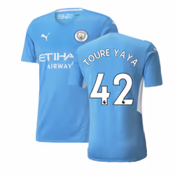 2021-2022 Man City Authentic Home Shirt (TOURE YAYA 42) - XXL
