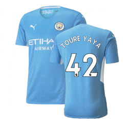 2021-2022 Man City Authentic Home Shirt (TOURE YAYA 42) - XXL