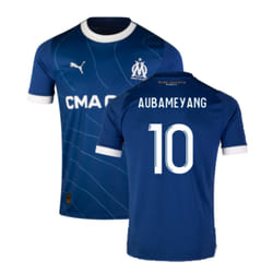 2023-2024 Marseille Away Shirt (Kids) (Aubameyang 10) - LB