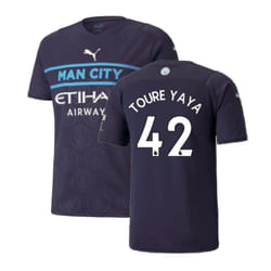 2021-2022 Man City Third Player Issue Shirt (TOURE YAYA 42) - M