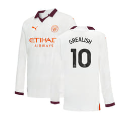 2023-2024 Man City Long Sleeve Away Shirt (Kids) (GREALISH 10) - XXLB