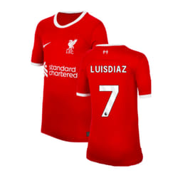 2023-2024 Liverpool Home Shirt (Kids) (Luis Diaz 7) - XSB