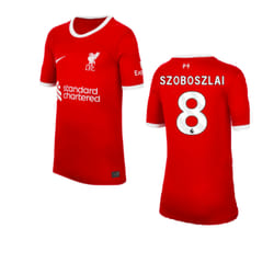 2023-2024 Liverpool Home Shirt (Kids) (Szoboszlai 8) - SB