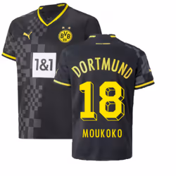 2022-2023 Borussia Dortmund Away Shirt (Kids) (MOUKOKO 18) - XSB