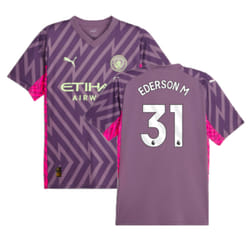 2023-2024 Man City Goalkeeper Shirt (Purple Charcoal) (Ederson M 31) - XL