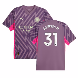 2023-2024 Man City Goalkeeper Shirt (Purple Charcoal) (Ederson M 31) - 3XL