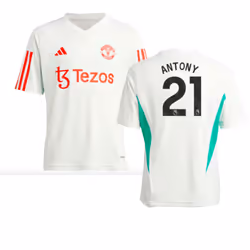 2023-2024 Man Utd Training Jersey (White) - Kids (Antony 21) - XXL
