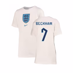 2022-2023 England Crest Tee (White) - Kids (Beckham 7) - XSB