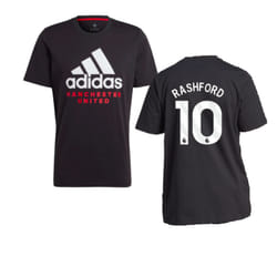 2023-2024 Man Utd DNA Graphic Tee (Black) (Rashford 10) - L