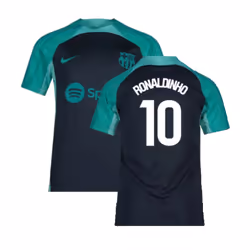 2023-2024 Barcelona Training Shirt (Thunder) - Kids (Ronaldinho 10) - XLB