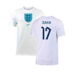 2022-2023 England Crest Tee (White) (Saka 17) - S