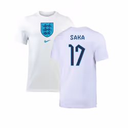 2022-2023 England Crest Tee (White) (Saka 17) - XXL
