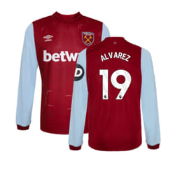 2023-2024 West Ham Long Sleeve Home Shirt (ALVAREZ 19) - XL