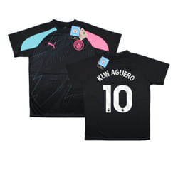 2023-2024 Man City Pre-Match Jersey (Dark Navy) - Kids (KUN AGUERO 10) - MB