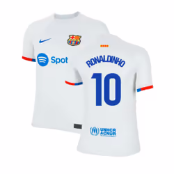 2023-2024 Barcelona Away Shirt (Kids) (Ronaldinho 10) - SB