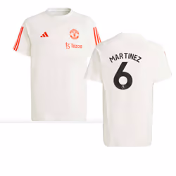 2023-2024 Man Utd Training Tee (White) - Kids (Martinez 6) - SB