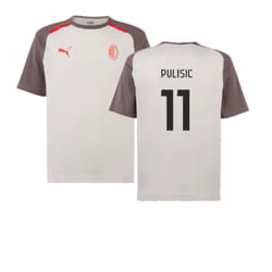 2023-2024 AC Milan Casuals Tee (Light Grey) (Pulisic 11) - XXL