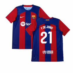 2023-2024 Barcelona Home Shirt (Kids) (F De Jong 21) - LB
