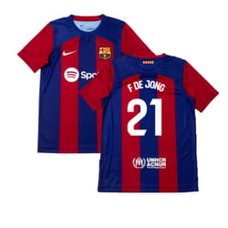 2023-2024 Barcelona Home Shirt (Kids) (F De Jong 21) - LB