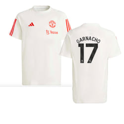 2023-2024 Man Utd Training Tee (White) - Kids (Garnacho 17) - XXL