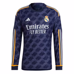 2023-2024 Real Madrid Authentic Long Sleeve Away Shirt (Bellingham 5) - 3XL