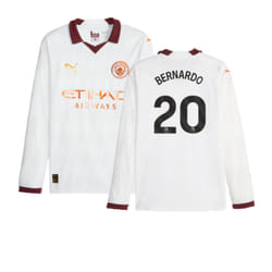 2023-2024 Man City Long Sleeve Away Shirt (BERNARDO 20) - S