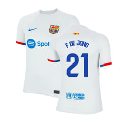 2023-2024 Barcelona Away Shirt (Kids) (F De Jong 21) - SB