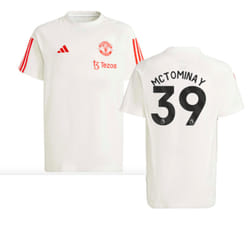 2023-2024 Man Utd Training Tee (White) - Kids (McTominay 39) - XLB