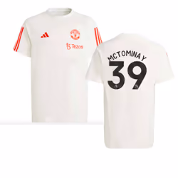 2023-2024 Man Utd Training Tee (White) - Kids (McTominay 39) - XXL
