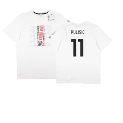 2023-2024 AC Milan FtblCore Graphic Tee (Grey) (Pulisic 11) - XXL