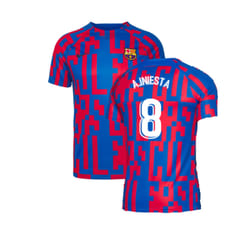 2022-2023 Barcelona Pre-Match Training Shirt (Blue) (A.INIESTA 8) - S