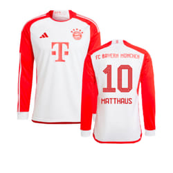 2023-2024 Bayern Munich Long Sleeve Home Shirt (Kids) (Matthaus 10) - XXL