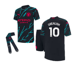 2023-2024 Man City Third Mini Kit (GREALISH 10) - 3-4 Years