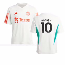 2023-2024 Man Utd Training Jersey (White) - Kids (Rooney 10) - MB