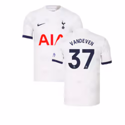 2023-2024 Tottenham Hotspur Home Shirt (Van De Ven 37) - XS