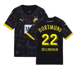 2023-2024 Borussia Dortmund Away Shirt (Kids) (Bellingham 22) - MB