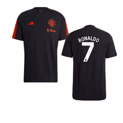 2023-2024 Man Utd Training Tee (Black) (Ronaldo 7) - S