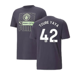 2023-2024 Man City FtblCore AOP Tee (Dark Navy) (TOURE YAYA 42) - S