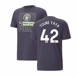 2023-2024 Man City FtblCore AOP Tee (Dark Navy) (TOURE YAYA 42) - XL