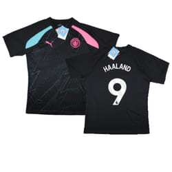 2023-2024 Man City Pre-Match Jersey (Dark Navy) (HAALAND 9) - L