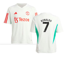 2023-2024 Man Utd Training Jersey (White) - Kids (Ronaldo 7) - MB