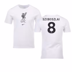 2023-2024 Liverpool Crest Tee (White) (Szoboszlai 8) - S