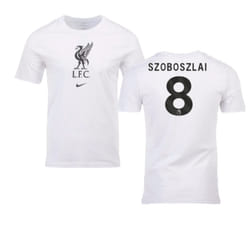 2023-2024 Liverpool Crest Tee (White) (Szoboszlai 8) - S