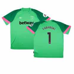 2023-2024 West Ham SS Home Goalkeeper Shirt (Green) (Fabianski 1) - M