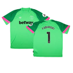 2023-2024 West Ham SS Home Goalkeeper Shirt (Green) (Fabianski 1) - M